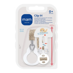 Mam Schnullerband Clip it! Robbe