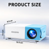 Mini Beamer Projektor 1080P kompatibel mit USB & Lautsprecher