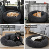 Katzenbett & Hundebett Donut 70 cm Grau | befox.ch