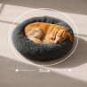 Katzenbett & Hundebett Donut – superweich & flauschig Ø 70 cm Grau