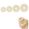 4-teiliges Duttkissen-Set Donut für Haarknoten Gelb