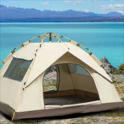 Schnell aufzubauendes Zelt mit Schnellverschluss für 3-4 Personen – 210 × 200 × 135 cm
