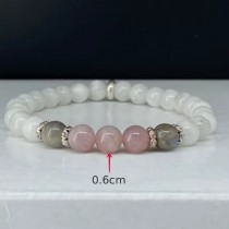 Mondstein Labradorit Rosenquarz Armband 6mm | befox.ch