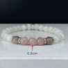 Mondstein Labradorit Rosenquarz Armband 6mm | befox.ch
