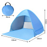 Pop-up Strandzelt 2 Personen 165 × 150 × 110 cm | befox.ch