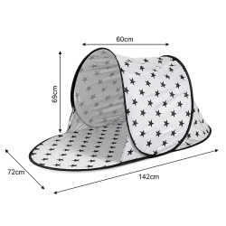 Pop-up Strandzelt 142 × 72 × 69 cm Sterne | befox.ch