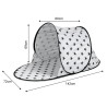 Pop-up Strandzelt 142 × 72 × 69 cm Sterne | befox.ch