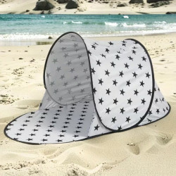 Pop-up Strandzelt 142 × 72 × 69 cm – Sterne Grau