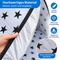 Pop-up Strandzelt 142 × 72 × 69 cm Sterne | befox.ch