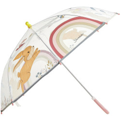 Sterntaler Kinder Regenschirm Hanni transparent – Hase & Regenbogen