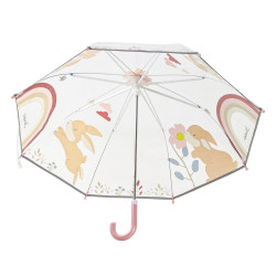 Sterntaler Kinder Regenschirm Hanni transparent – Hase & Regenbogen