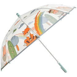 Sterntaler Kinder Regenschirm Filou transparent – Fuchs & Regenbogen