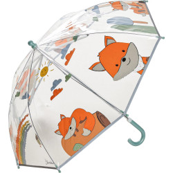 Sterntaler Kinder Regenschirm Filou transparent – Fuchs & Regenbogen