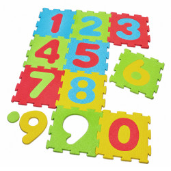 Puzzlematte Zahlen 10-teilig – EVA Spielmatte 31 × 31 cm