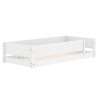 Flexa Montessori-Bett mit vorderer Absturzsicherung mit Grooves, 90x200 cm, Weiss