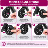 2 Scooter Ersatzräder 100 mm mit ABEC-9 Kugellager – All Black