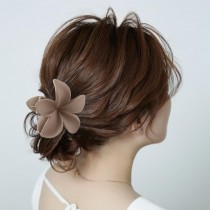 4er Set Blumen-Haarkrallen – Matte Haarklammern