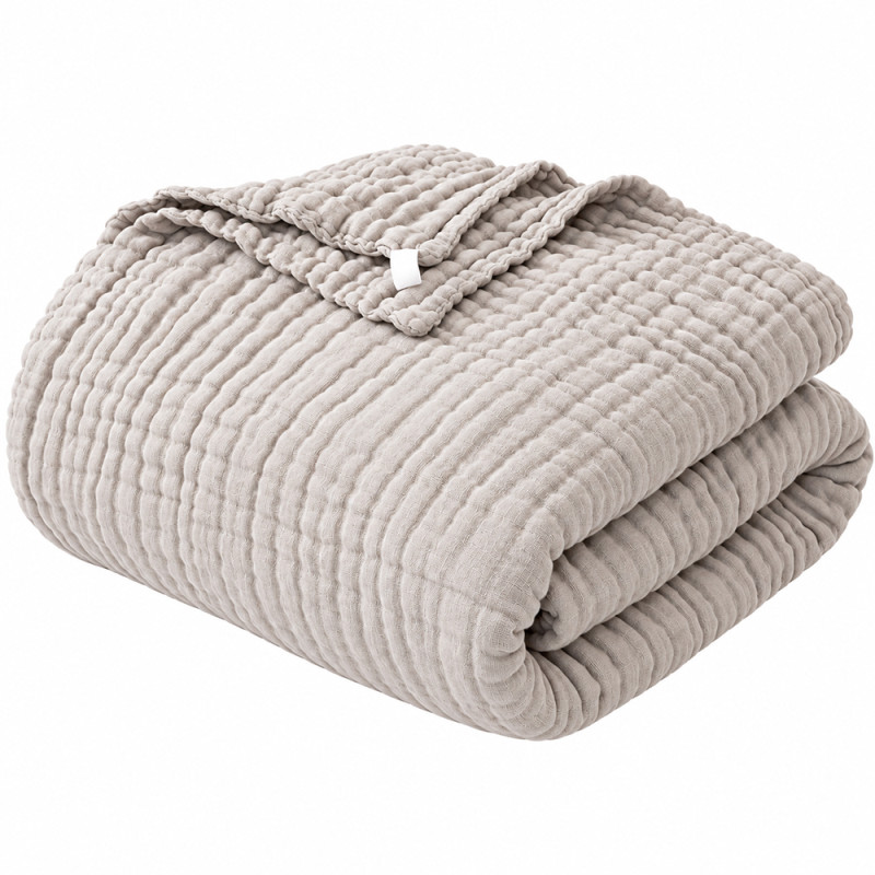 Baumwolle Musselin Decke 150x200 cm Grau