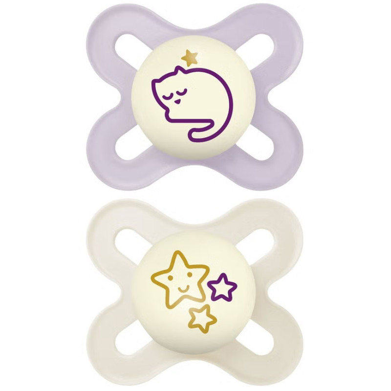 MAM Start Night Schnuller 0–2 Monate Katze & Sterne | befox.ch