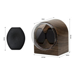 Uhrenbeweger für 2 Automatikuhren – Holzoptik Braun
