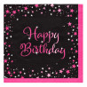 32-teiliges Happy Birthday Party-Set Pink-Schwarz | befox.ch