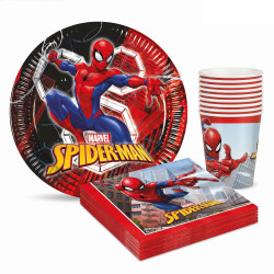 36-teiliges Marvel Spider-Man Party-Set – Teller, Becher & Servietten