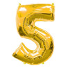 Folienballon Zahl 5 – Zahlenballon – Gold