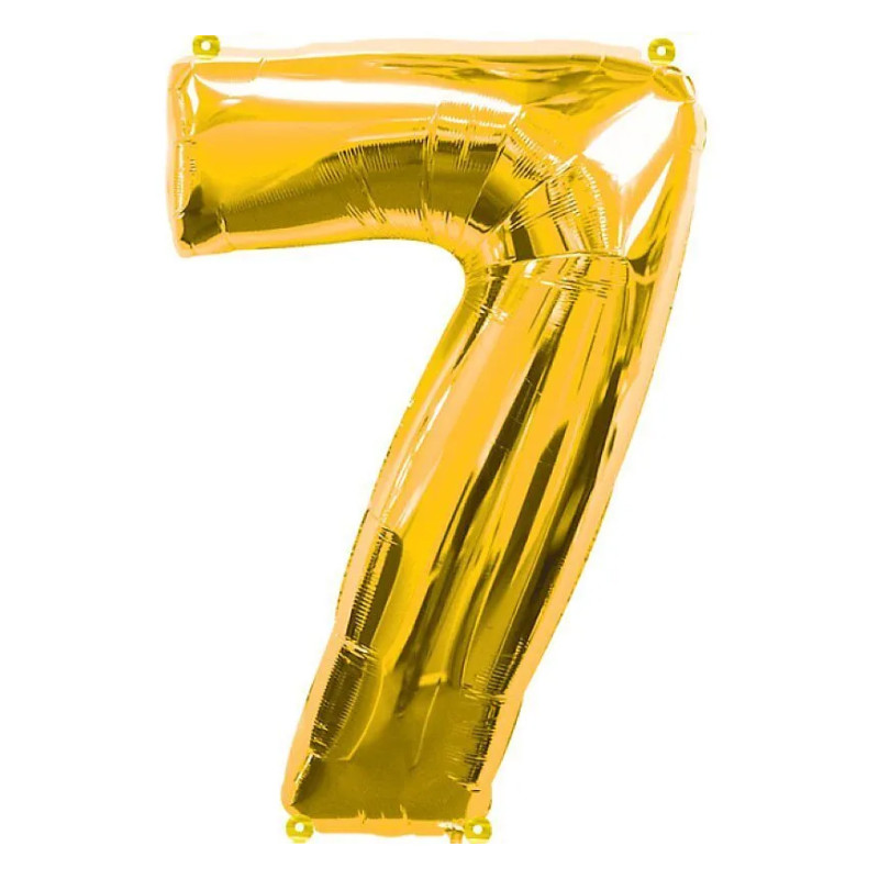 Folienballon Zahl 7 – Zahlenballon – Gold