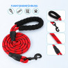 Hundeleine 3 m mit gepolstertem Griff Rot