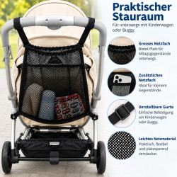 Universal Kinderwagennetz für Buggy – Schwarz | befox.ch