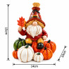 Zwergfigur mit Kürbissen Herbstdeko 15 cm | befox.ch