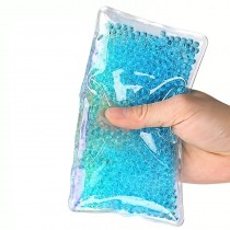 Kalt-Gelpad mit Gelperlen 15 × 8 cm – Blau