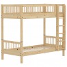 Flexa CLASSIC RAW Etagenbett mit Sprossen und gerader Leiter, 90x200 cm, Kiefernholz Natur
