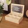 Teebox Holz mit 6 Fächern & Sichtfenster | befox.ch