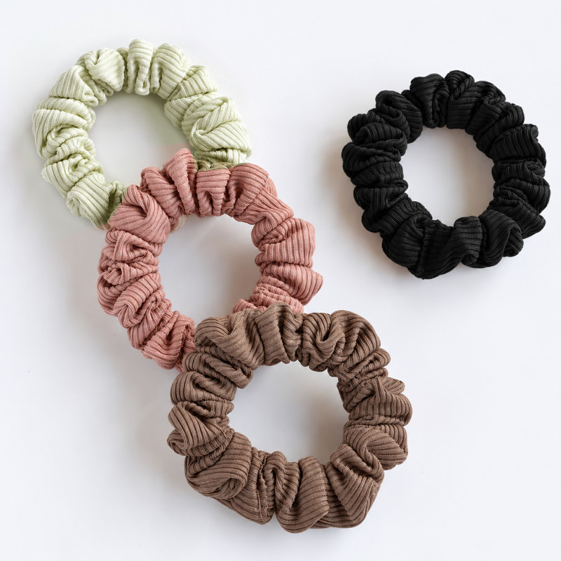 4er-Set Scrunchies Haargummis 7 cm 4 Farben | befox.ch