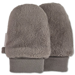 Sterntaler Teddyflausch-Fäustlinge One Size Graubraun