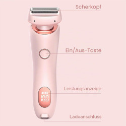 2-in-1 Damenrasierer – Körper- & Gesichtsrasierer Rosa