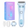 2-in-1 Damenrasierer – Körper- & Gesichtsrasierer Blau