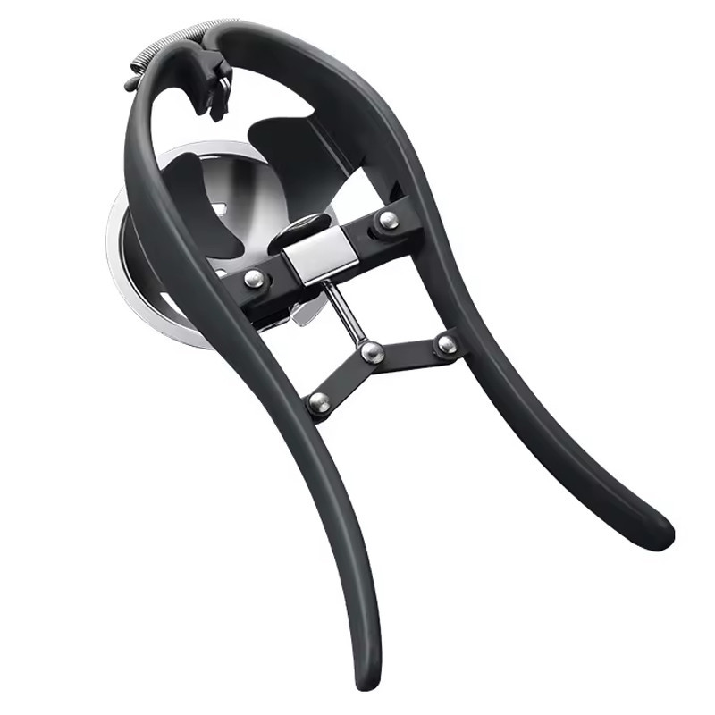 2-in-1 Eieröffner mit Eiertrenner – Edelstahl Schwarz