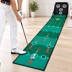 Golf Puttingmatte 240 × 40 cm mit Zielnetz – Grün