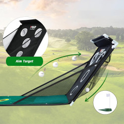 Golf Puttingmatte 240 cm mit Fangnetz | befox.ch