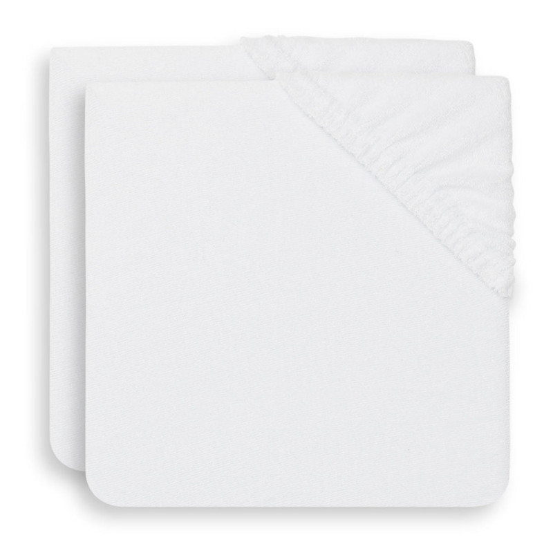 Jollein Wickelauflagenbezug Frottee 50x70cm - 2 Stück Weiss