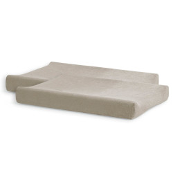 Jollein Wickelauflagenbezug Frottee 50x70cm - 2 Stück Nougat