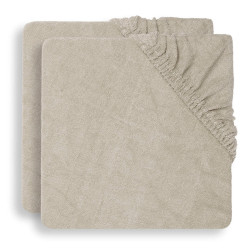 Jollein Wickelauflagenbezug Frottee 50x70cm - 2 Stück Nougat