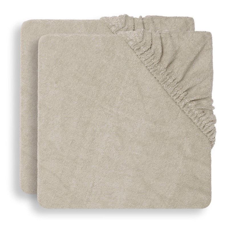 Jollein Wickelauflagenbezug Frottee 50x70cm - 2 Stück Nougat