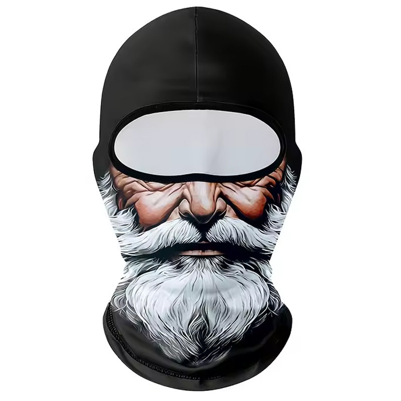 Skimaske Old Man Motiv – Sturmhaube mit lustigem Motiv