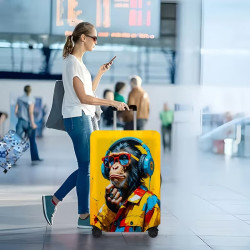 Kofferhülle – Elastischer Kofferschutz – Grösse S Cool Monkey
