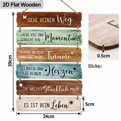Holz-Wanddekoration im Farmhouse-Stil 39 × 24 cm | befox.ch