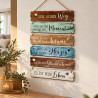 Holz Wanddekoration Farmhouse-Stil 39x24 cm