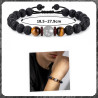 Perlenarmband Steinoptik Mondstein Tigerauge 8 mm | befox.ch